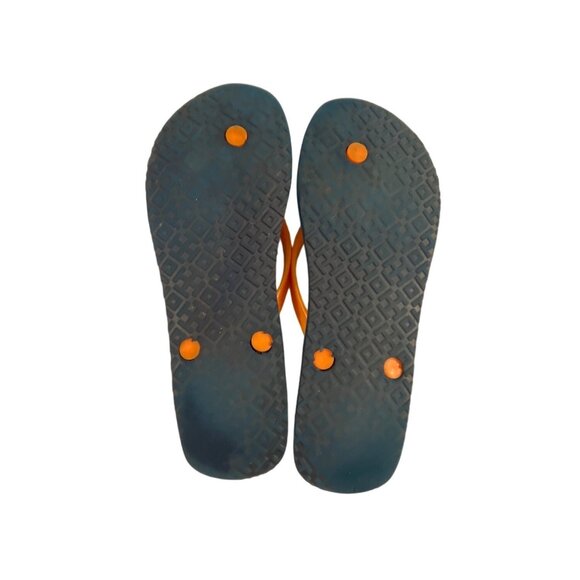 Tory Burch Women's White And Blue Sandals with Iconic Logo Sz S - Picture 8 of 8